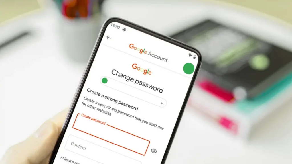 Google Change Password Screen Displaying on A Phone - How to Change Gmail Password?