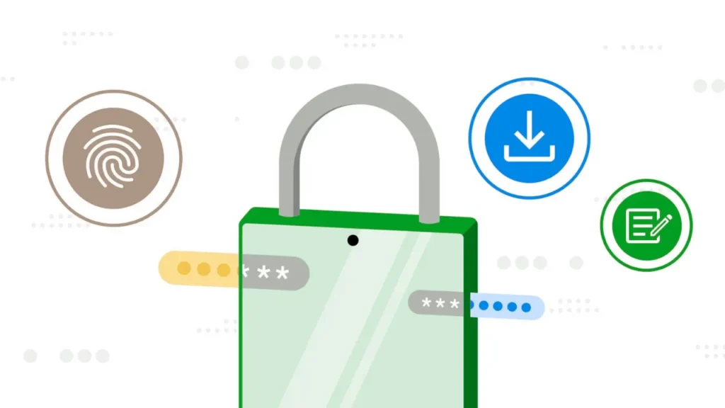 Illustration Image with Lock and Other Icons - How to Change Gmail Password?