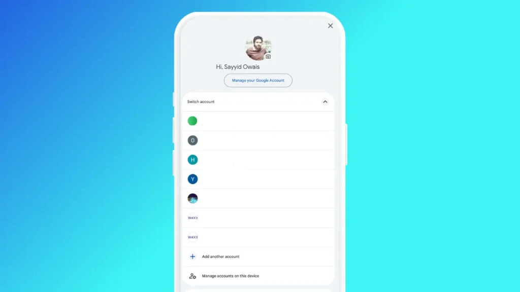 Phone Displaying Profile Screen of Google - How to Change Default Google Account?