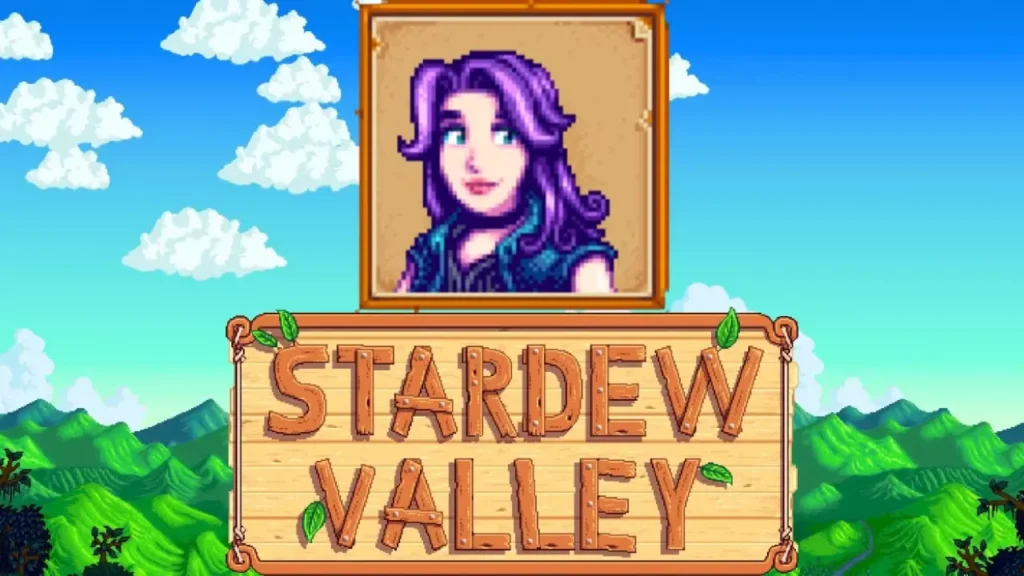 Stardew Valley Logo with Abigail's Character Portrait Above - How to Change Your Appearance in Stardew Valley?