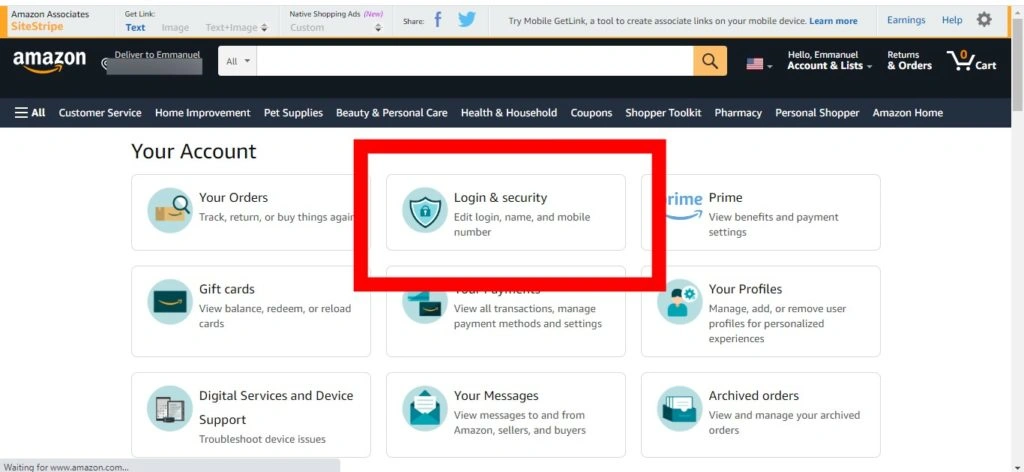 How to Change Amazon Password