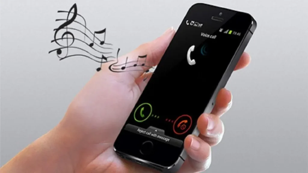 iPhone in a Person's Hand with Music Notes - How to Change Ringtone on iPhone?